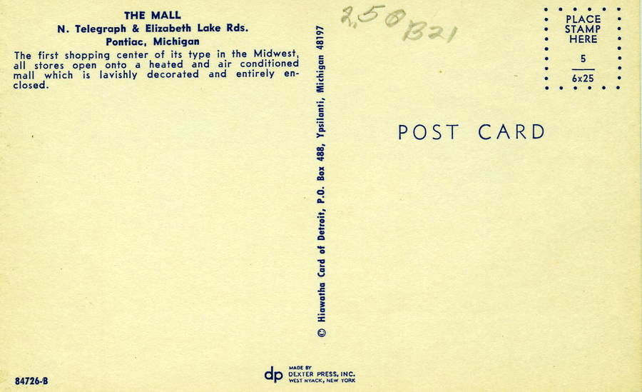 Summit Place Mall (Pontiac Mall) - Vintage Postcard (newer photo)